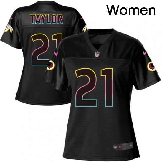 Womens Nike Washington Redskins 21 Sean Taylor Game Black Fashion NFL Jersey
